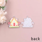 CN Gingerbread House Print Earrings Christmas Jewelry