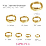 100Pcs Stainless Steel Double Loop Split Rings for DIY Jewelry Making