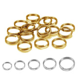 100Pcs Stainless Steel Double Loop Split Rings for DIY Jewelry Making