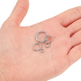 100Pcs Stainless Steel Double Loop Split Rings for DIY Jewelry Making