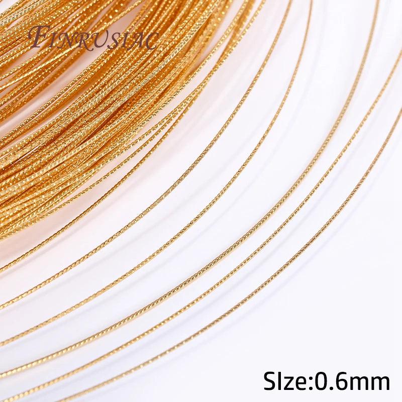 18K Plated Copper Wire Twist Flower Thread DIY Beading Wire