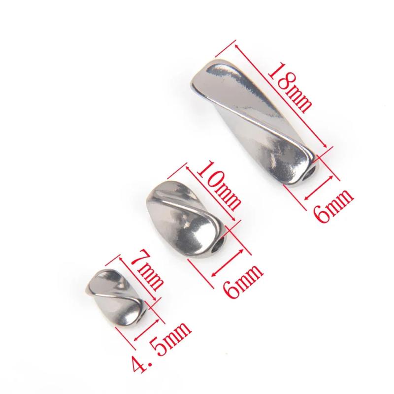 10pcs Stainless Steel Twisted Flower Spacer Loose Bead DIY Bracelets Necklace