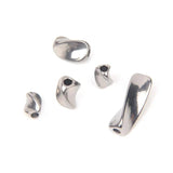 10pcs Stainless Steel Twisted Flower Spacer Loose Bead DIY Bracelets Necklace