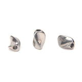 10pcs Stainless Steel Twisted Flower Spacer Loose Bead DIY Bracelets Necklace