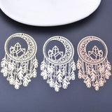 6pcs 58*35mm Filigree Dream Catcher Charms for DIY Jewelry Making