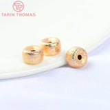24K Brass Frosted Spacer Beads DIY Jewelry Accessories