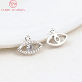 4PCS 6.5x12.5MM 24K Plated Oval Eye Charms for Jewelry Making