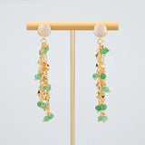 18k Rhodium Plated Copper Zircons Charms, Hand Made, DIY Earrings