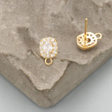 18k Plated Rhodium Copper Charms for DIY Earrings