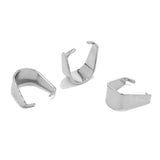 50pcs Stainless Steel Pinch Clip Bail Pendant Connectors for DIY Jewelry Making