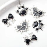 10Pcs Retro Bowknot Cat Paw Charms for DIY Earrings Bracelets