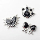 10Pcs Retro Bowknot Cat Paw Charms for DIY Earrings Bracelets