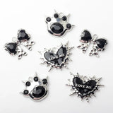 10Pcs Retro Bowknot Cat Paw Charms for DIY Earrings Bracelets