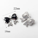 10Pcs Retro Bowknot Cat Paw Charms for DIY Earrings Bracelets