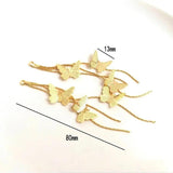 80MM Butterfly Tassel Earrings Charms Pendants High Diy Jewelry Accessories