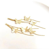 80MM Butterfly Tassel Earrings Charms Pendants High Diy Jewelry Accessories