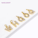 18K Plated Brass Zircon Letters Pendant for Jewelry Making