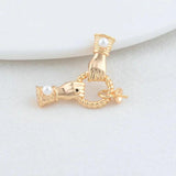 14K Brass Charms Pendants Connecter Necklace Bracelet Jewelry Making