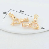 14K Brass Charms Pendants Connecter Necklace Bracelet Jewelry Making
