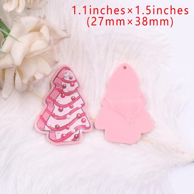 Set of 10 CN Christmas Tree Earring Acrylic Women's Jewelry Accessories