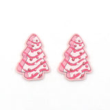 Set of 10 CN Christmas Tree Earring Acrylic Women's Jewelry Accessories