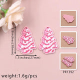 Set of 10 CN Christmas Tree Earring Acrylic Women's Jewelry Accessories