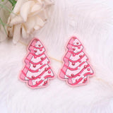 Set of 10 CN Christmas Tree Earring Acrylic Women's Jewelry Accessories