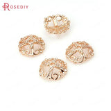 30PCS 9MM 24K Silver Brass Cross Beads Caps Tassel Caps