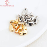 20PCS 4.5x8MM Hole 1.5MM 24K Brass Spacer Beads for Bracelet Making