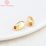 20PCS 4.5x8MM Hole 1.5MM 24K Brass Spacer Beads for Bracelet Making