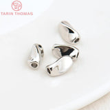 20PCS 4.5x8MM Hole 1.5MM 24K Brass Spacer Beads for Bracelet Making