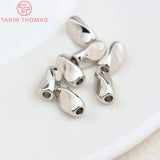 20PCS 4.5x8MM Hole 1.5MM 24K Brass Spacer Beads for Bracelet Making
