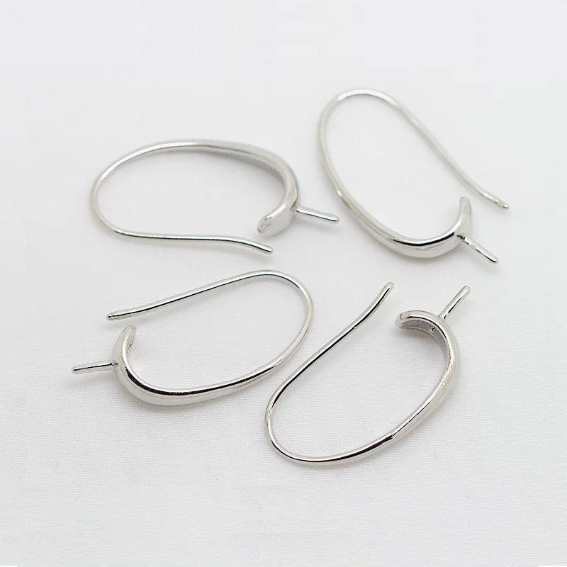 10PCS 24K Plated Brass Half Hole Beads Earring Hooks