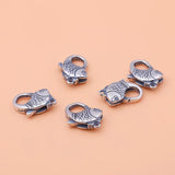 925 Sterling Silver DIY Jewelry Fish Buckle Spring Bracelet Necklace Finish