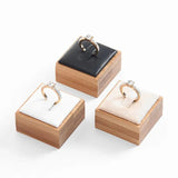Wooden Ring Display Stand Jewelry Holder Organizer Box