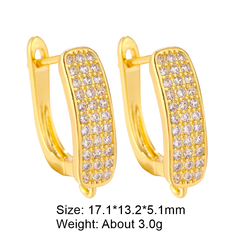 Gold/Silver Fastener Shvenzy Ear Wire Earring Hooks for Charms Bridal Earrings