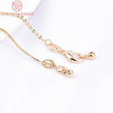 2PCS 80MM 24K Brass Finished Bracelet Chain High Jewelry Making Findings