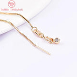 2PCS 80MM 24K Brass Finished Bracelet Chain High Jewelry Making Findings