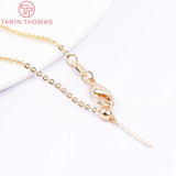 2PCS 80MM 24K Brass Finished Bracelet Chain High Jewelry Making Findings