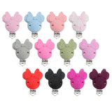 Kovict 3pcs Mouse Silicone Pacifier Clip DIY Jewelry Accessories