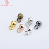 200PCS 4MM Zinc Alloy Round Ball Charms Chains End Beads Diy Jewelry Findings