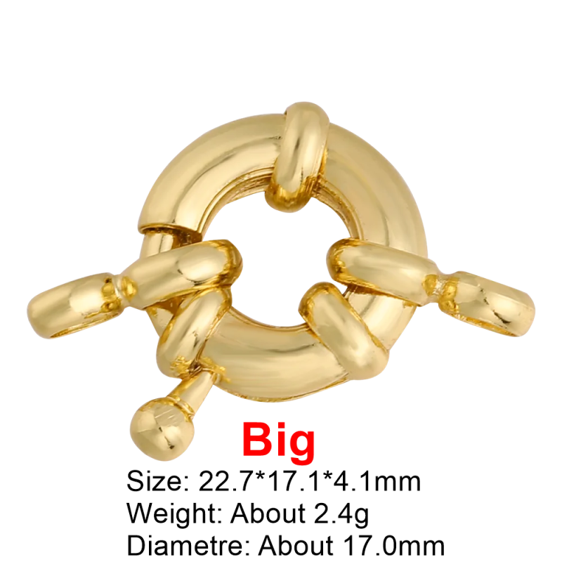 6pcs Spring Screw Rudder Clasp & Jump Ring Bails for DIY Pendant Jewelry