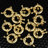 6pcs Spring Screw Rudder Clasp & Jump Ring Bails for DIY Pendant Jewelry