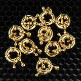6pcs Spring Screw Rudder Clasp & Jump Ring Bails for DIY Pendant Jewelry