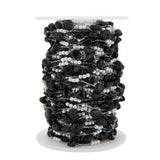 1 Meter Gemstone Beaded Stainless Steel Chains DIY Jewelry Making Supplies