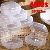 6 Mini Plastic Storage Containers Portable Pill Holder Jewelry Organizer