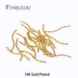 18K Plated S Shape Brass Tube Beads Connector for Jewelry Making