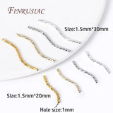 18K Plated S Shape Brass Tube Beads Connector for Jewelry Making
