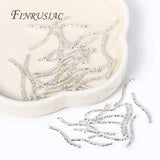 18K Plated S Shape Brass Tube Beads Connector for Jewelry Making