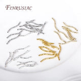 18K Plated S Shape Brass Tube Beads Connector for Jewelry Making